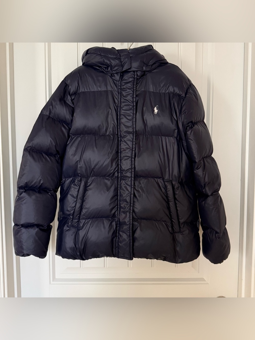 Polo Ralph Lauren Girls Down Hooded Jacket Size L (12-14) Water-Repellent